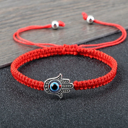 Adjustable Braided Evil Eye Bracelet - Laurel Jewel