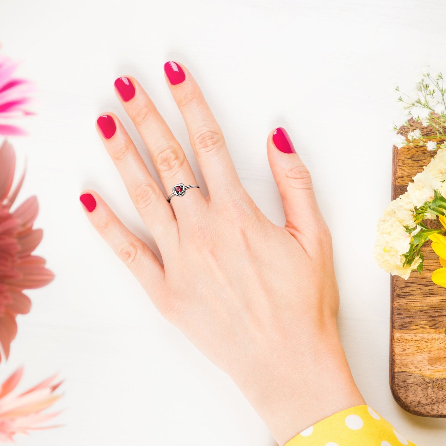 Birthstone Eternity Circle Ring - Laurel Jewel