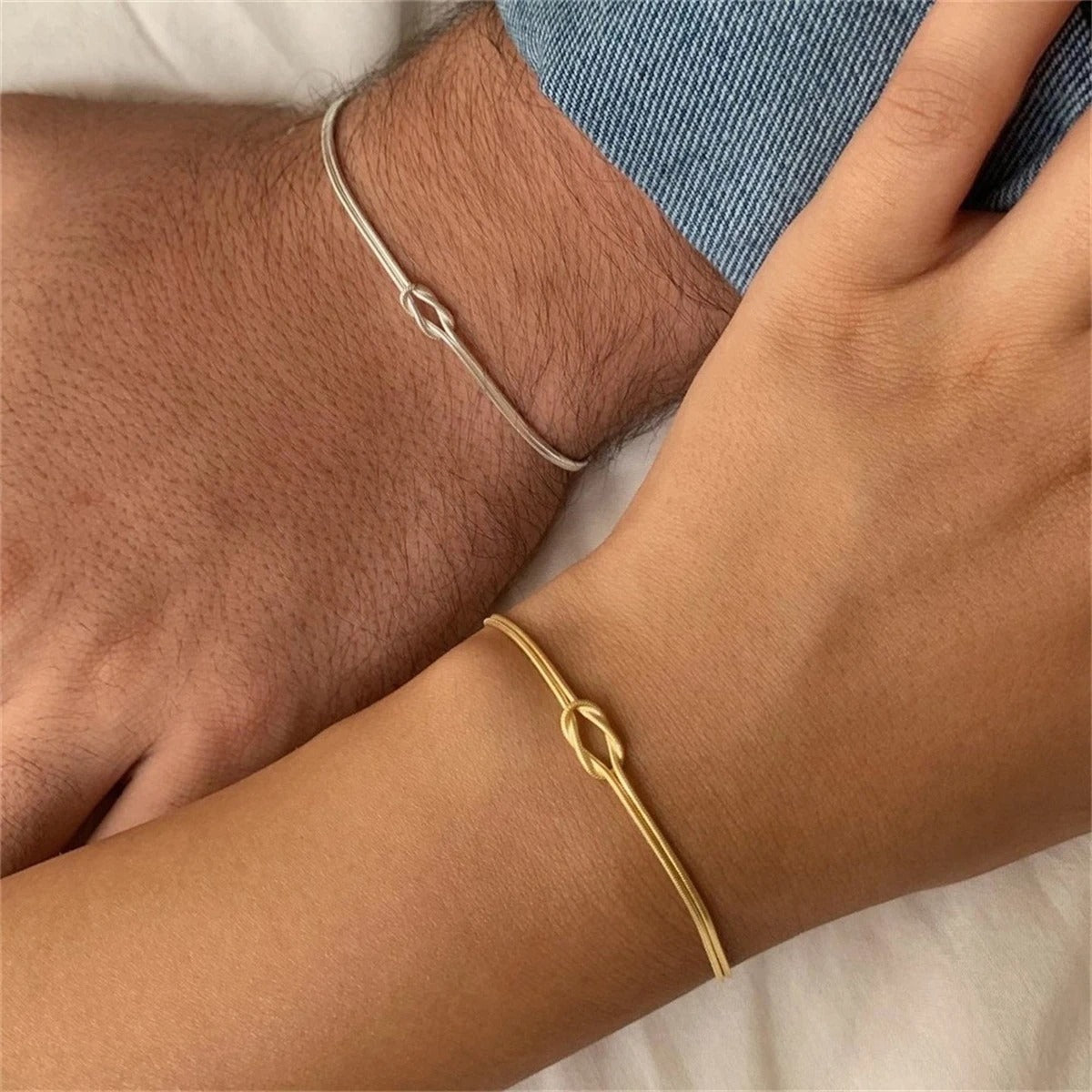 Boyfriend and Girlfriend Bond Knot Bracelets - Laurel Jewel