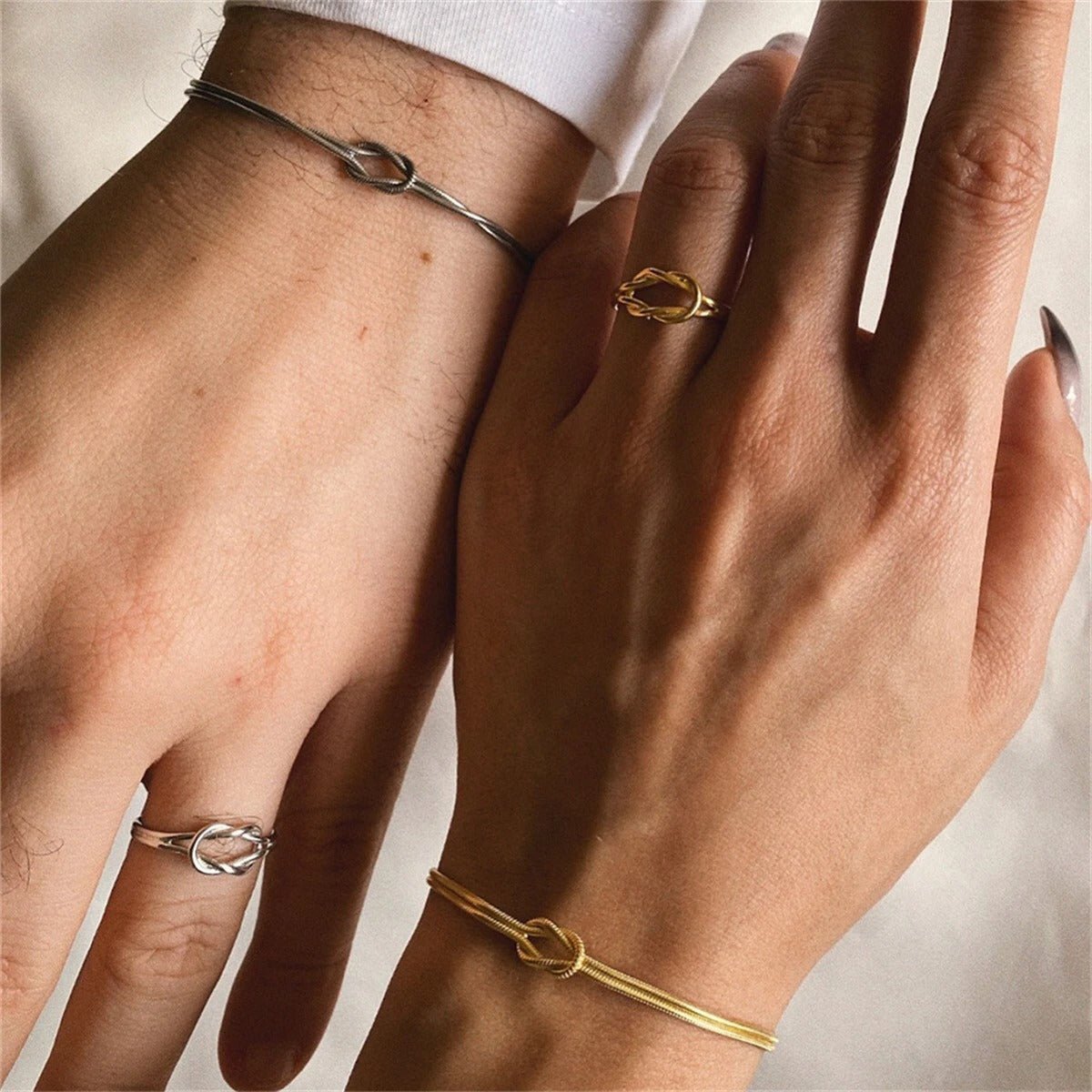 Boyfriend and Girlfriend Bond Knot Bracelets - Laurel Jewel