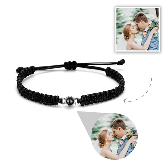 Custom Hidden Projection Photo Braided Bracelet