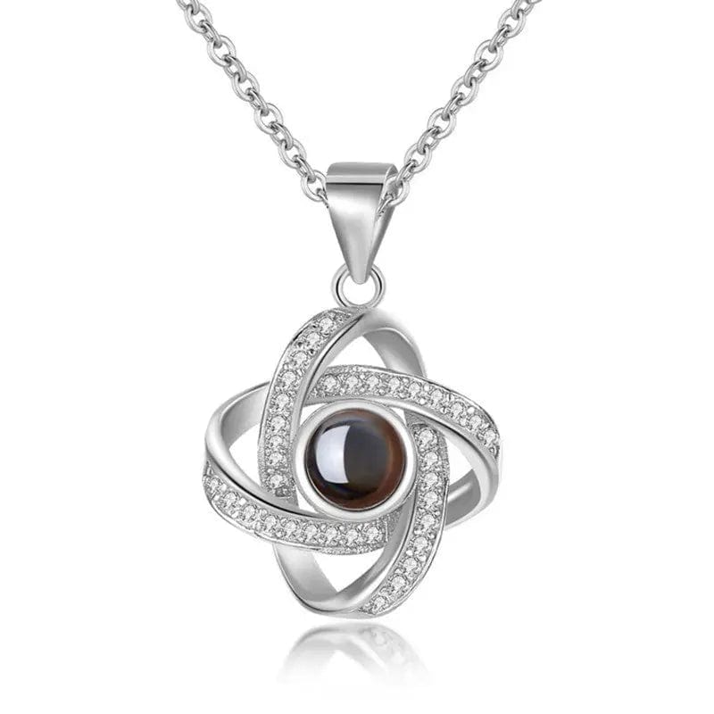 Custom Diamond Zircon Charmed Hidden Photo Necklace - Laurel Jewel