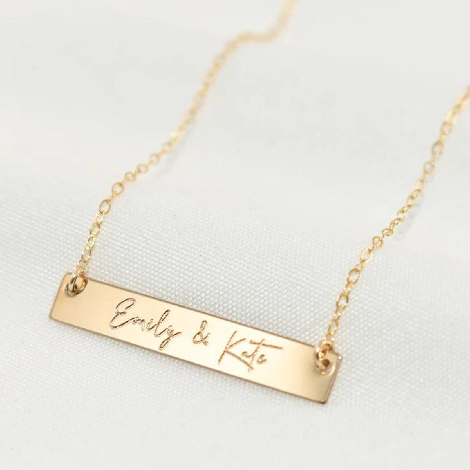 Custom Engraved Handwriting Necklace - Laurel Jewel