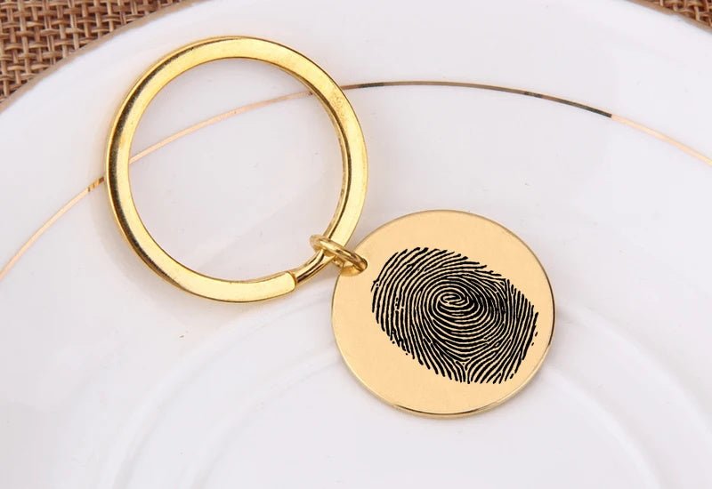 Custom Fingerprint Keychain - Laurel Jewel