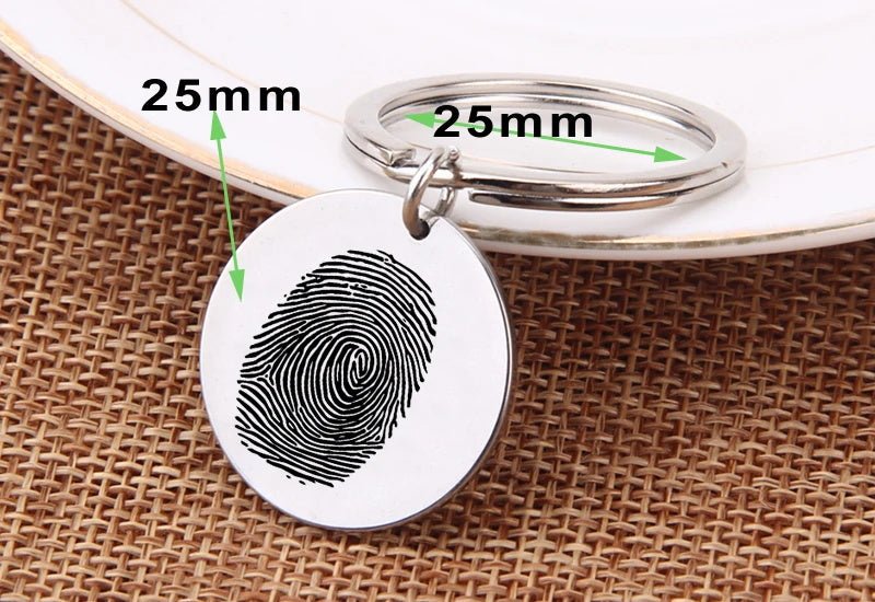 Custom Fingerprint Keychain - Laurel Jewel