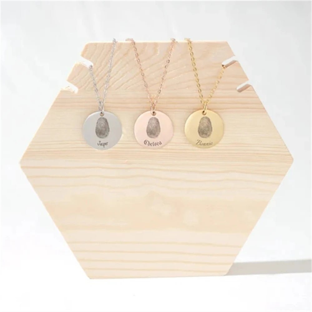 Custom Fingerprint Necklace - Laurel Jewel