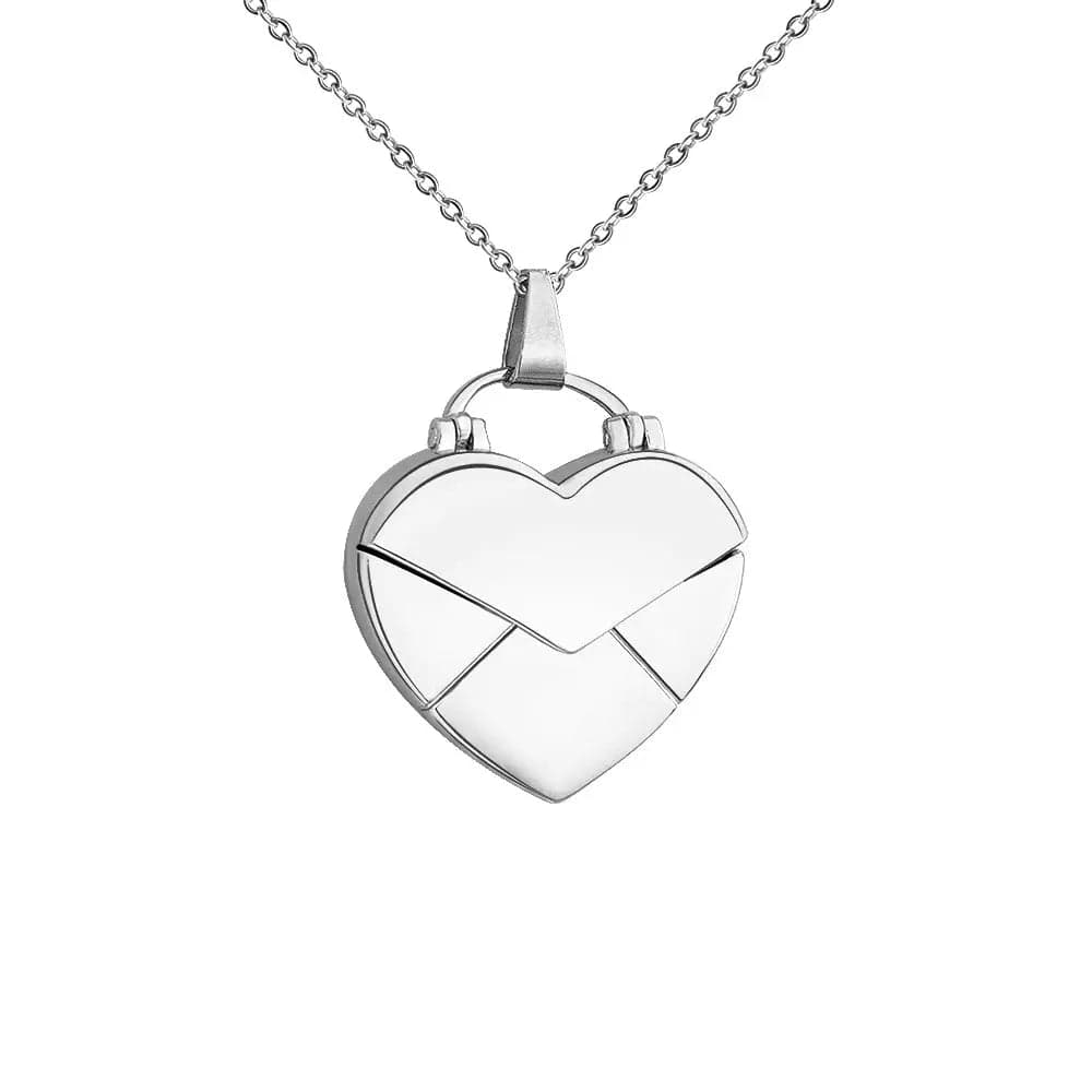 Custom Heart Pendant Hidden Photo Necklace - Laurel Jewel