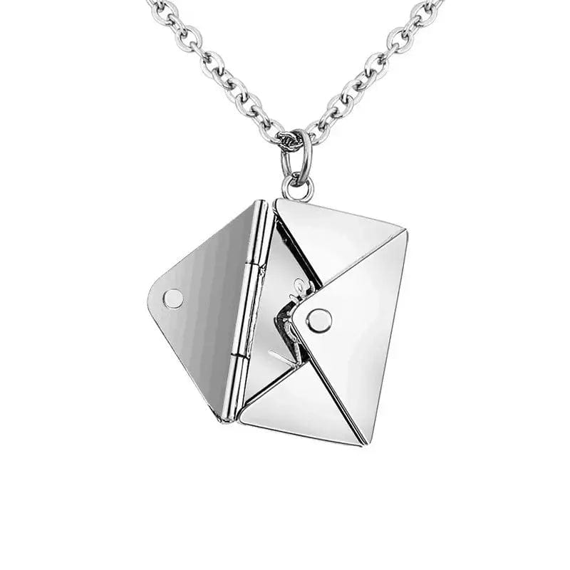 Custom Hidden Love Letter Envelope Pendant Necklace - Laurel Jewel