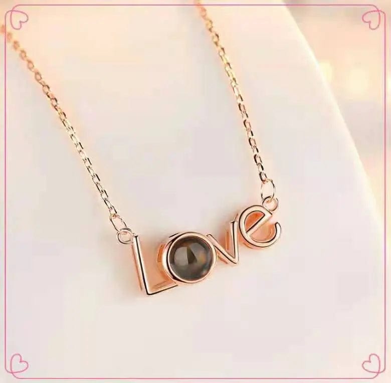 Custom LOVE Style Zircon Hidden Photo Necklace - Laurel Jewel