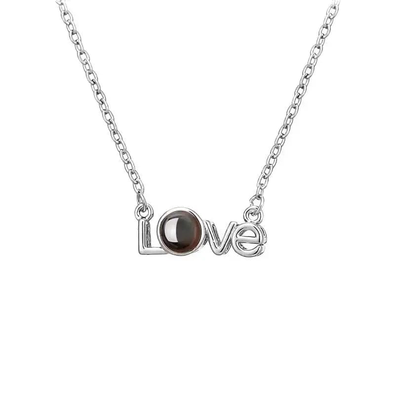 Custom LOVE Style Zircon Hidden Photo Necklace - Laurel Jewel