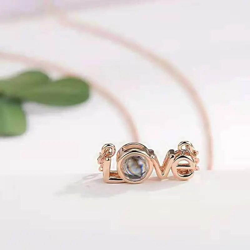 Custom LOVE Style Zircon Hidden Photo Necklace - Laurel Jewel