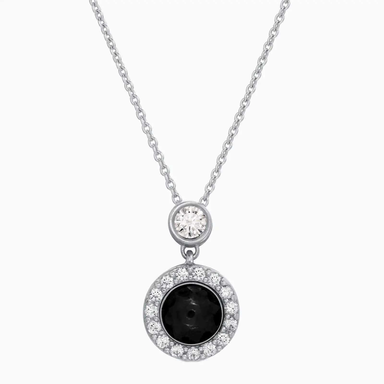 Custom Mini Halo Diamond Hidden Photo Necklace - Laurel Jewel