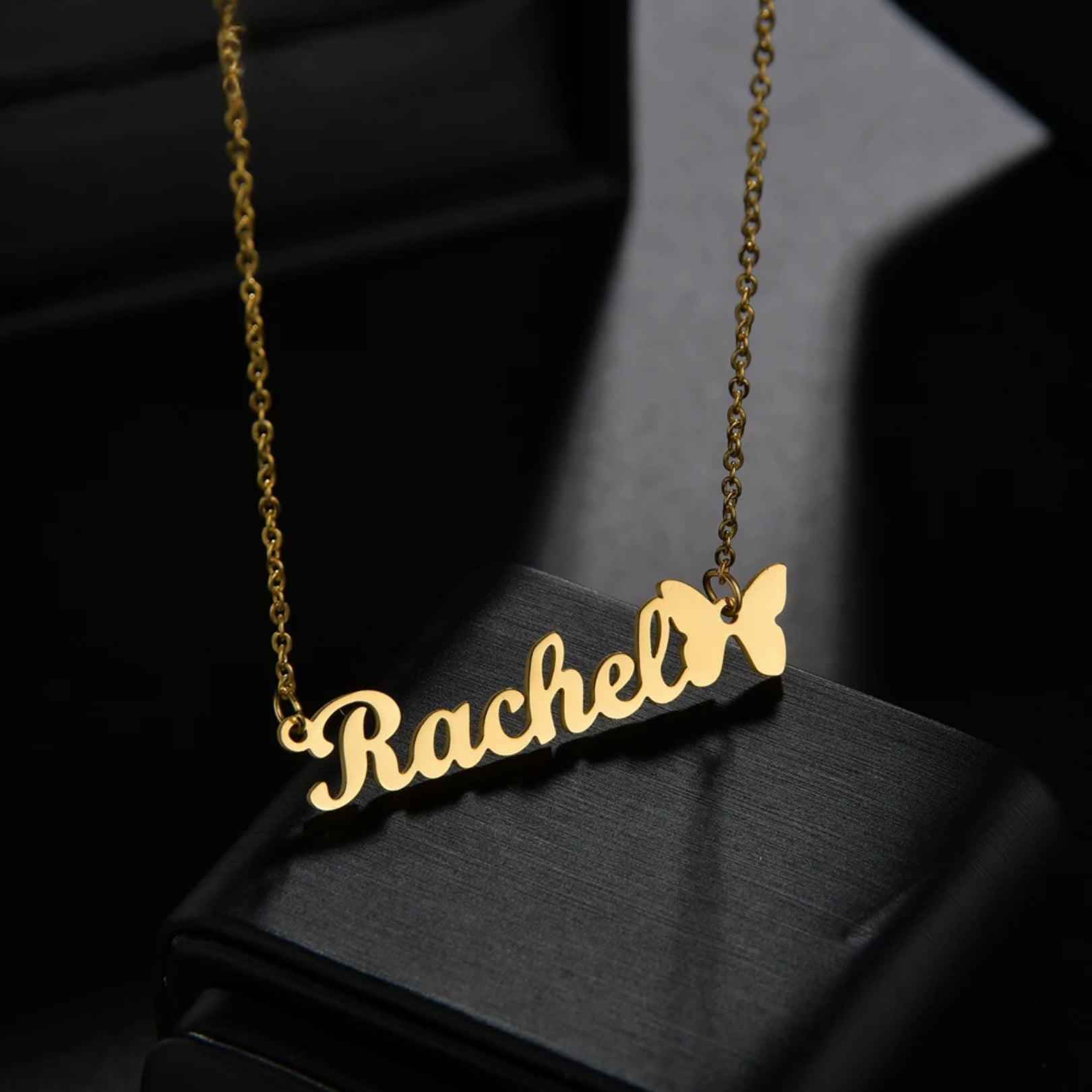 Custom Name and Butterly Necklace - Laurel Jewel