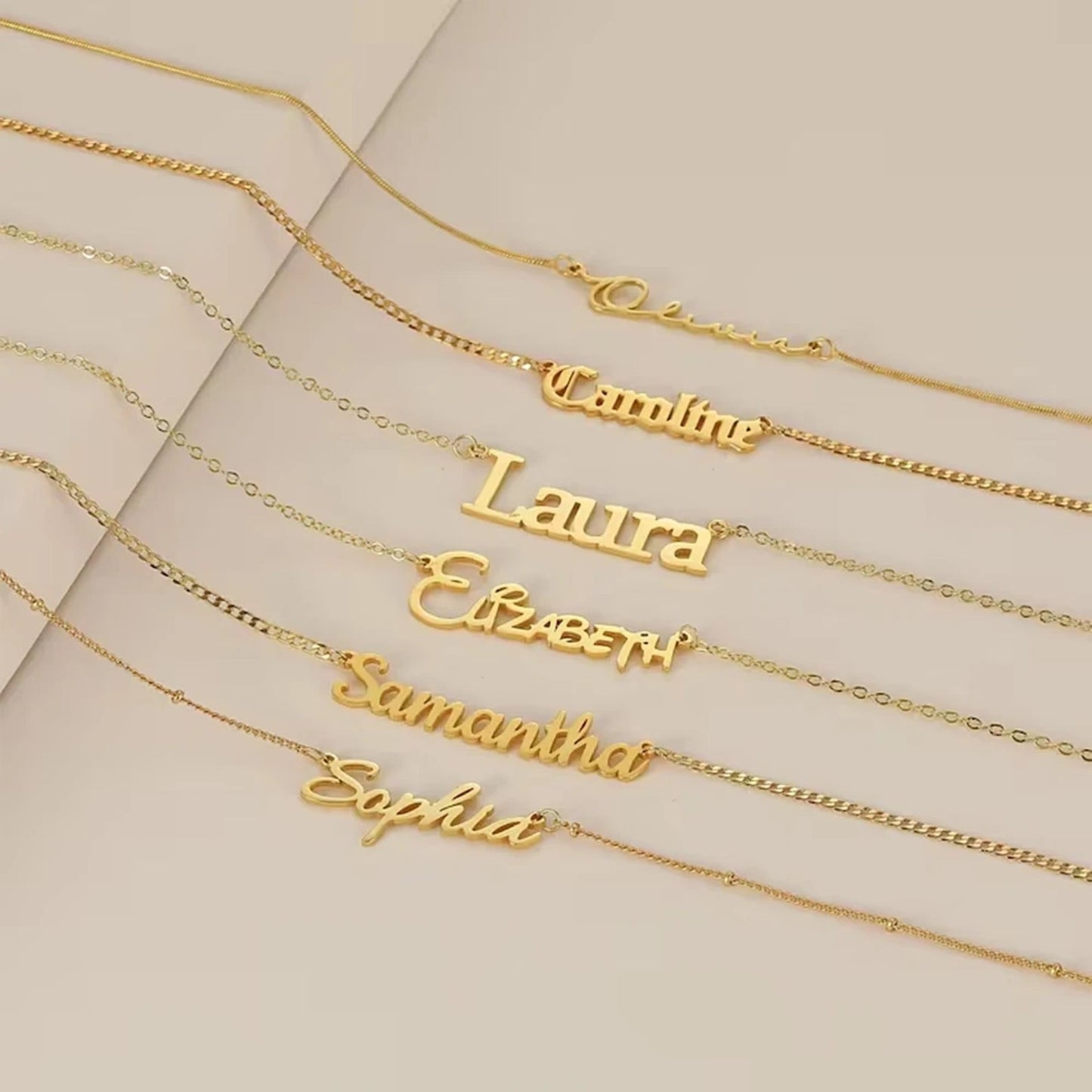 Custom Name in Unique Letters Bracelet - Laurel Jewel