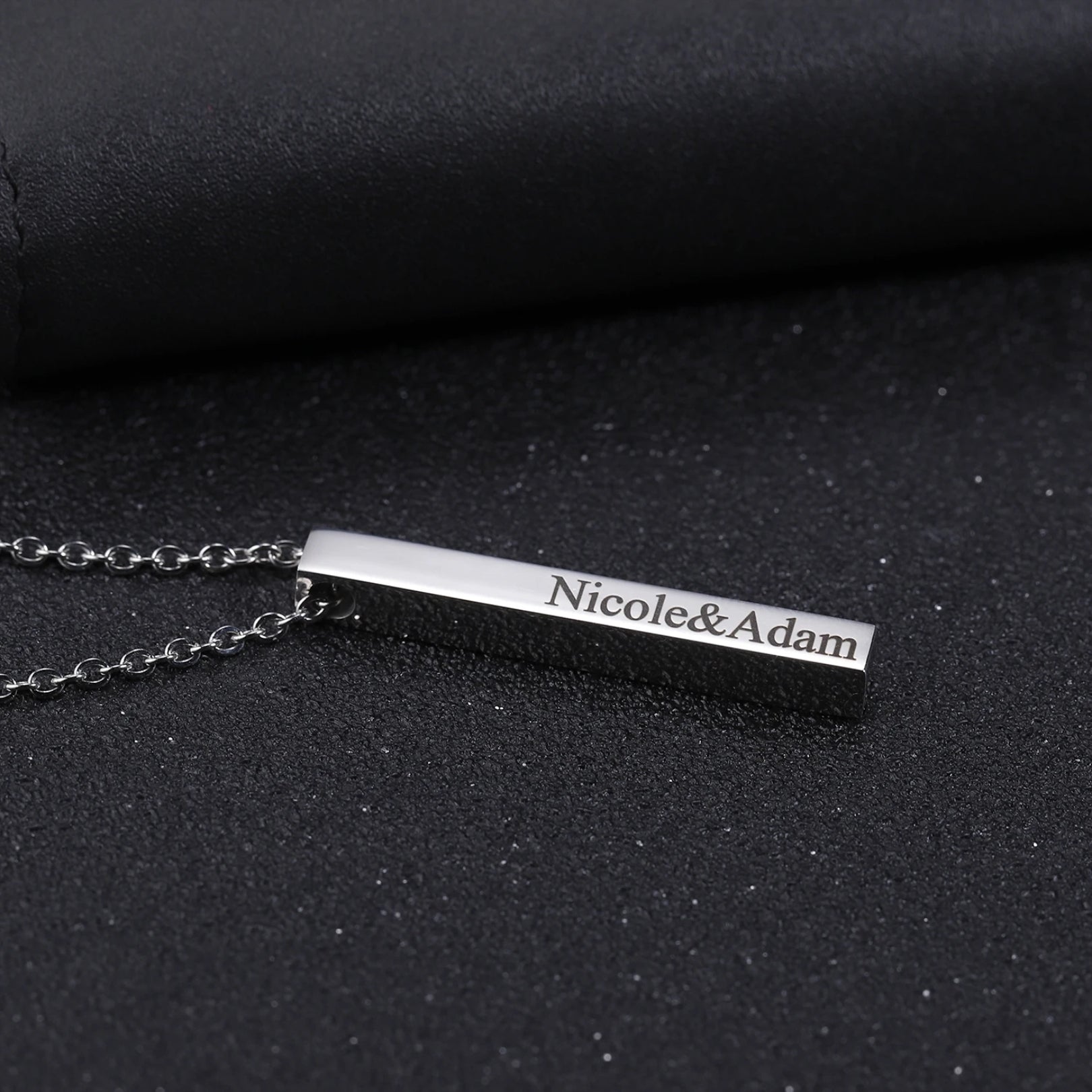 Custom Name Vertical Bar Necklace - Laurel Jewel