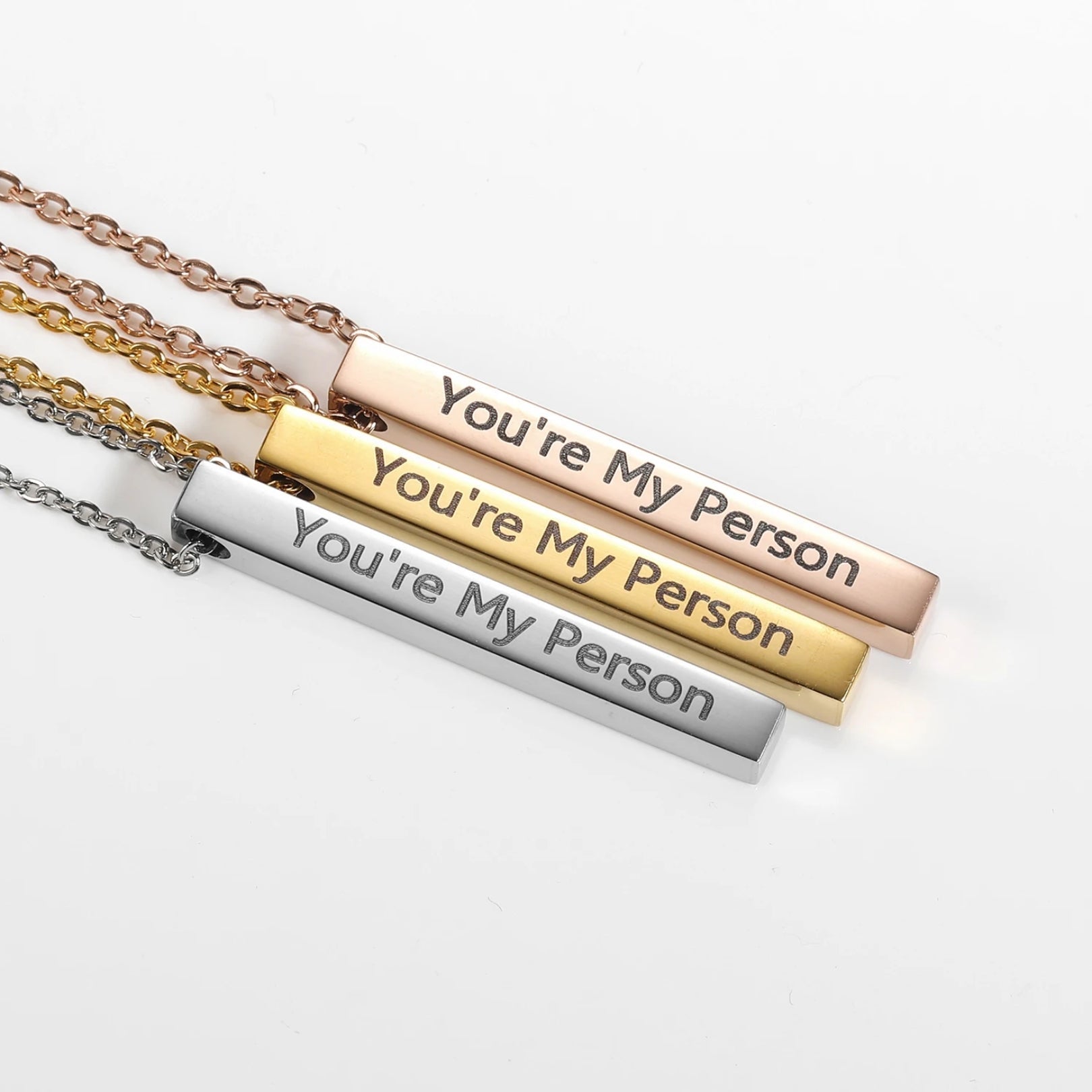 Custom Name Vertical Bar Necklace - Laurel Jewel