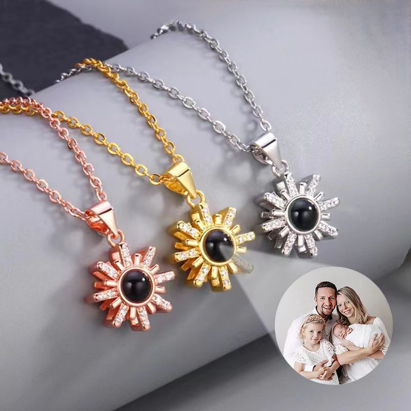 Custom Solstice Hidden Photo Necklace - Laurel Jewel