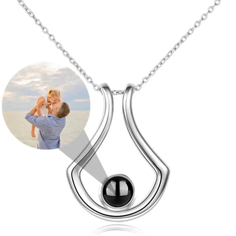 Custom Unique Shaped Hidden Photo Necklace - Laurel Jewel