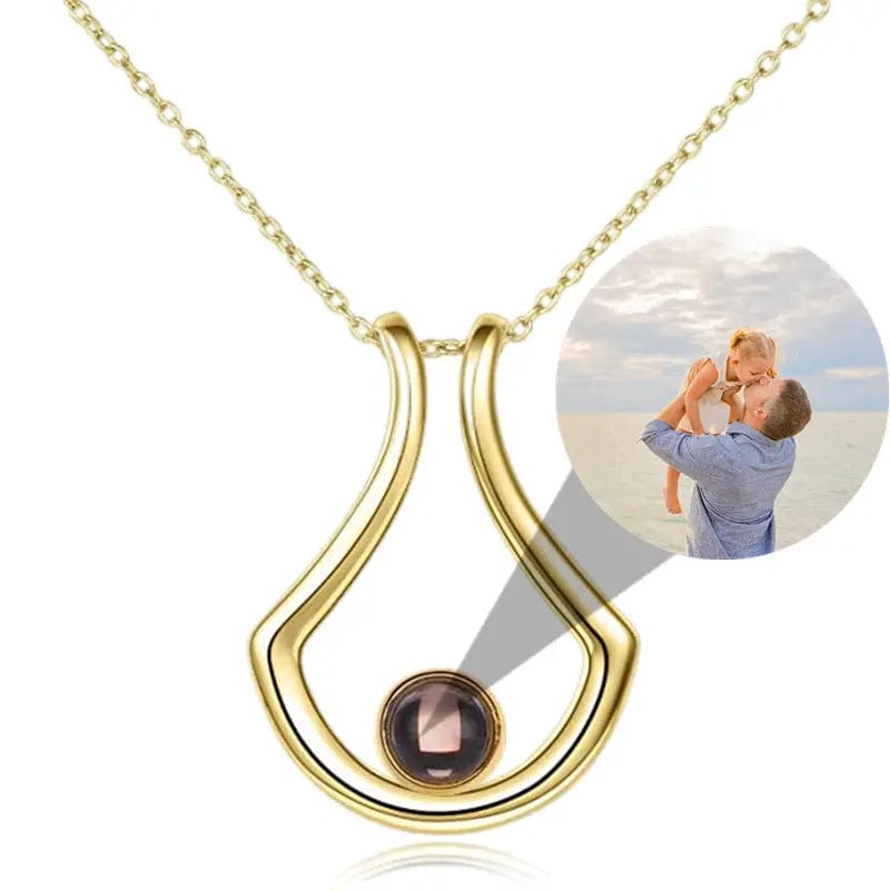 Custom Unique Shaped Hidden Photo Necklace - Laurel Jewel