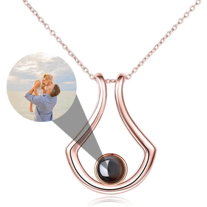 Custom Unique Shaped Hidden Photo Necklace - Laurel Jewel