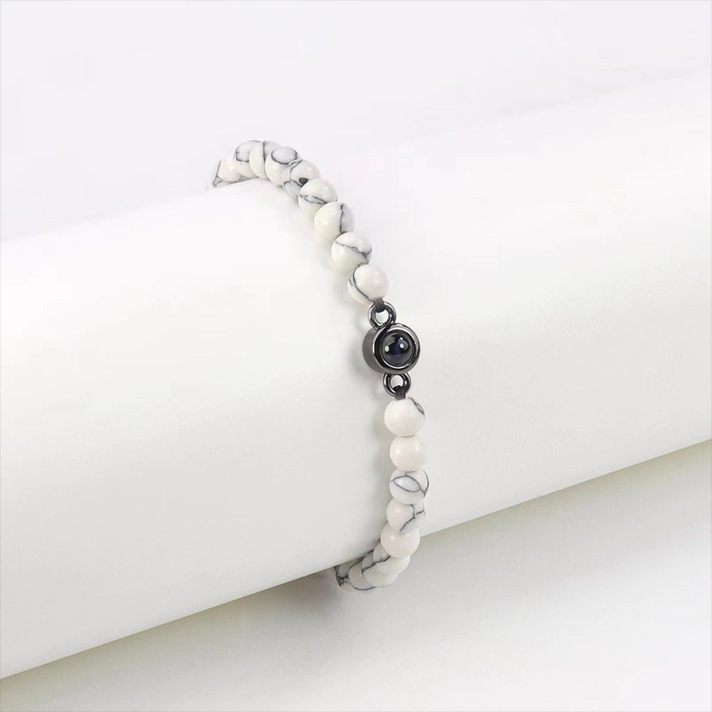 Customised Frosted Stone Projection Bracelet - Laurel Jewel