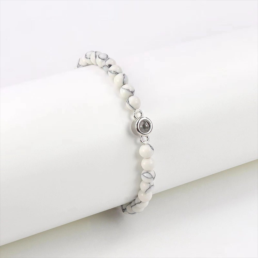 Customised Frosted Stone Projection Bracelet - Laurel Jewel