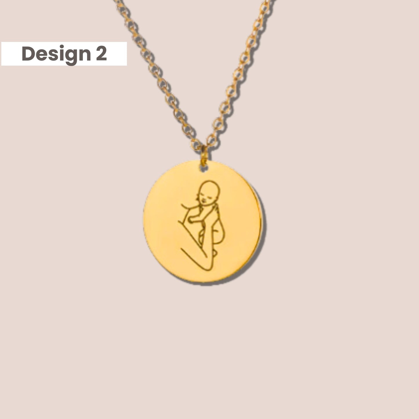 Mother and Angel Baby Necklace - Laurel Jewel