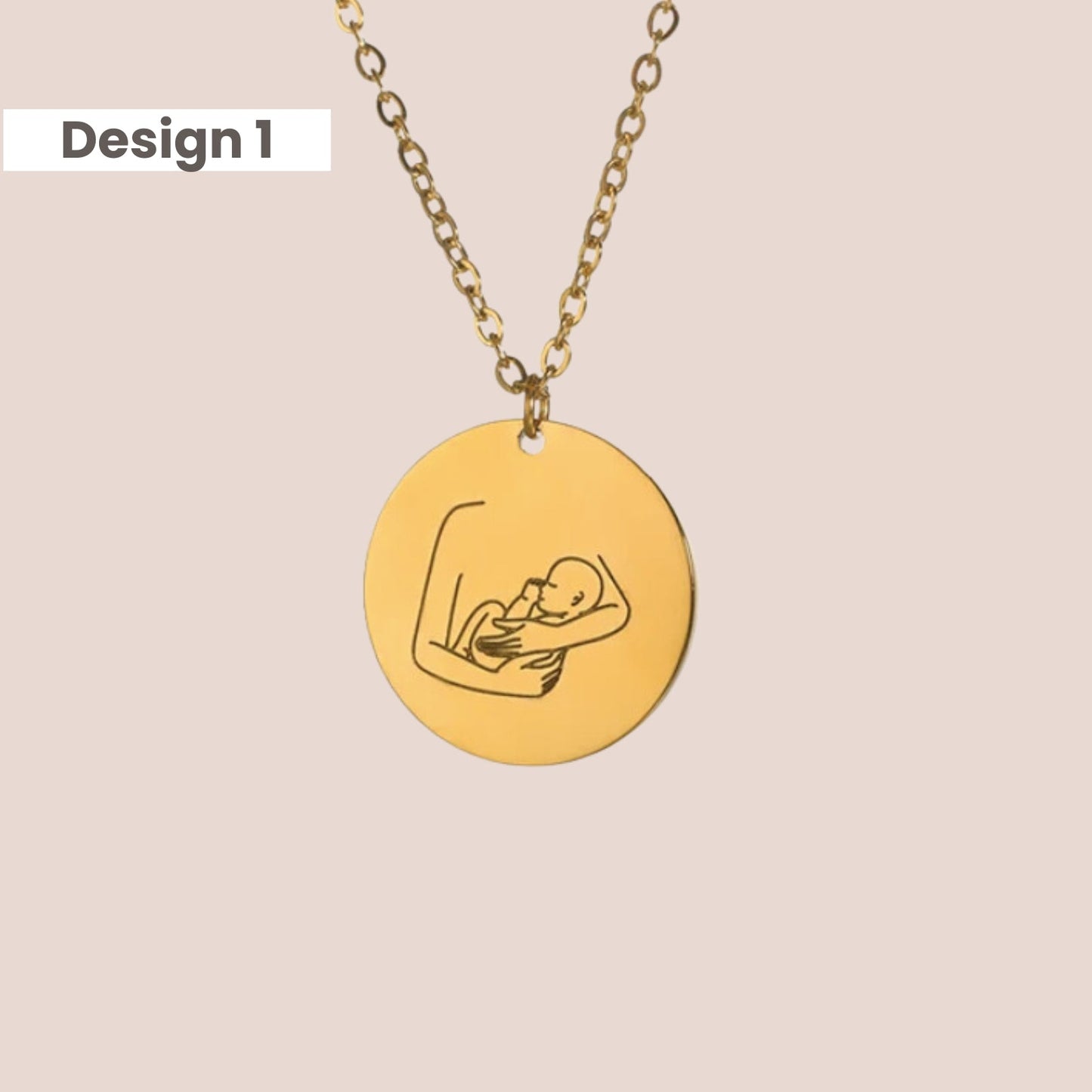 Mother and Angel Baby Necklace - Laurel Jewel