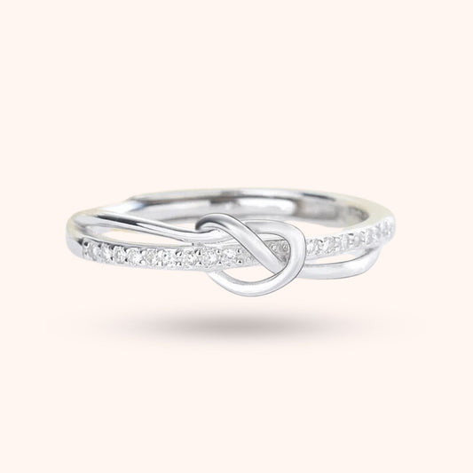 Mother & Daughter Bond Double Band Knot Ring - Laurel Jewel