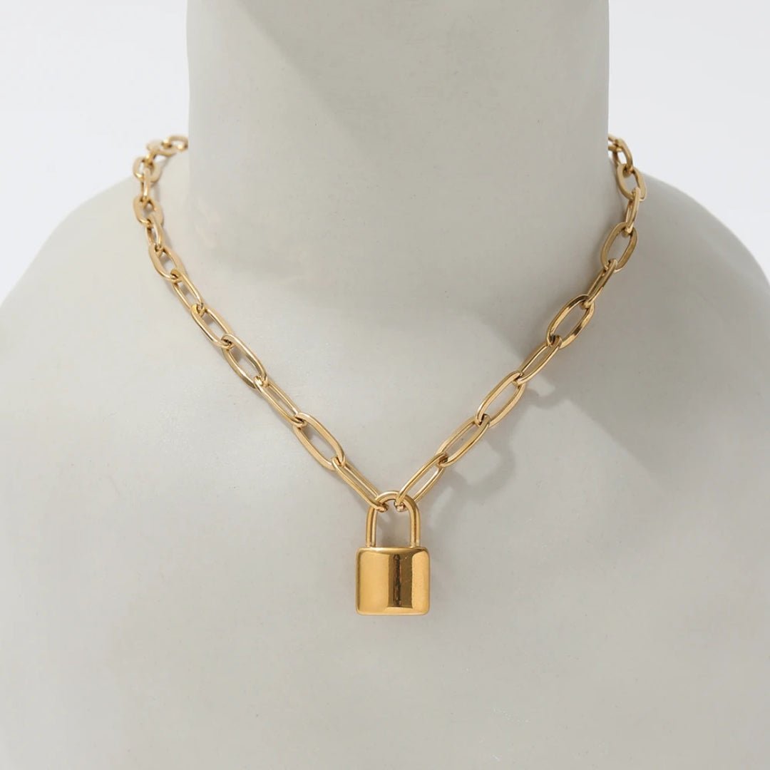 Mother & Daughter Link Padlock Necklace - Laurel Jewel