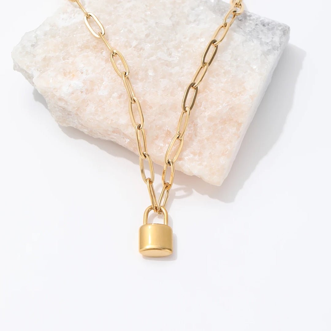 Mother & Daughter Link Padlock Necklace - Laurel Jewel