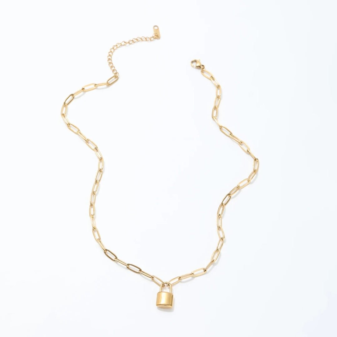 Mother & Daughter Link Padlock Necklace - Laurel Jewel