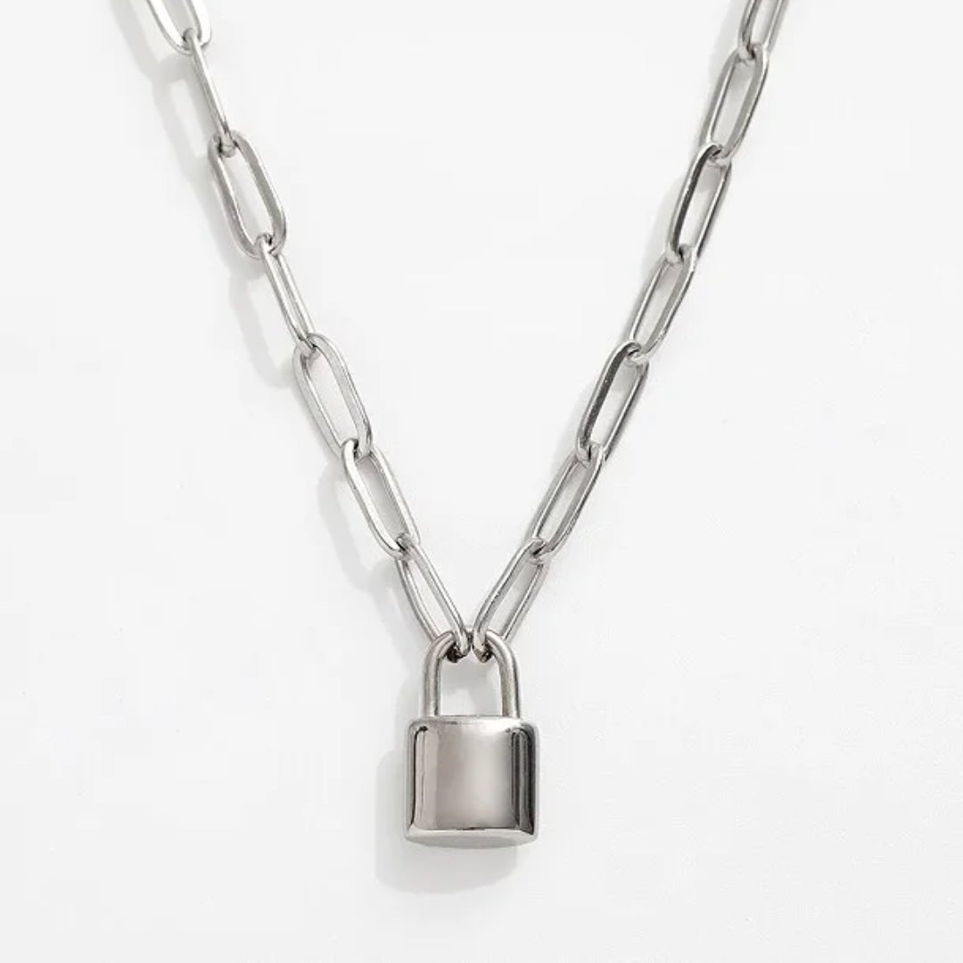 Mother & Daughter Link Padlock Necklace - Laurel Jewel