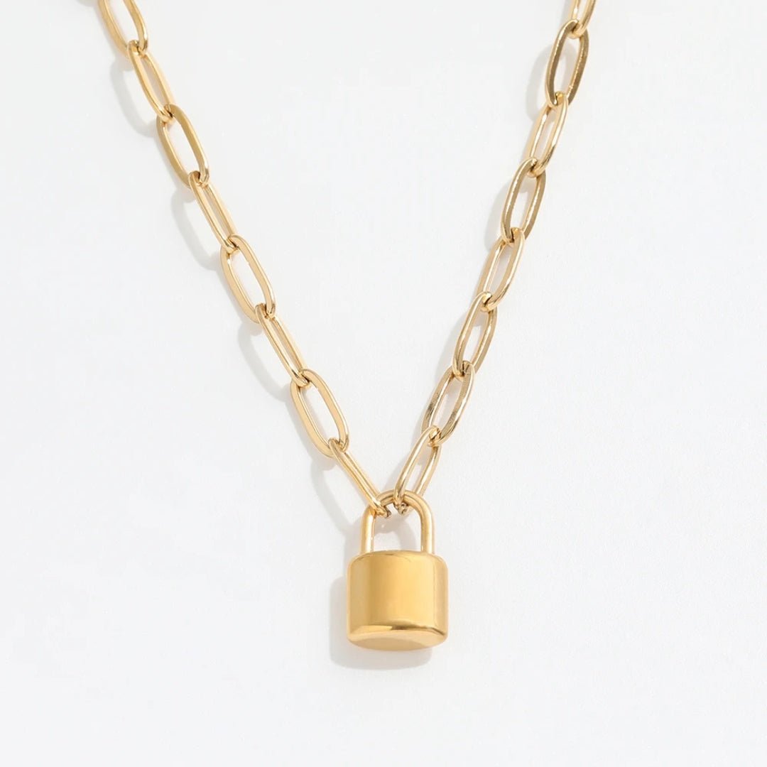 Mother & Daughter Link Padlock Necklace - Laurel Jewel