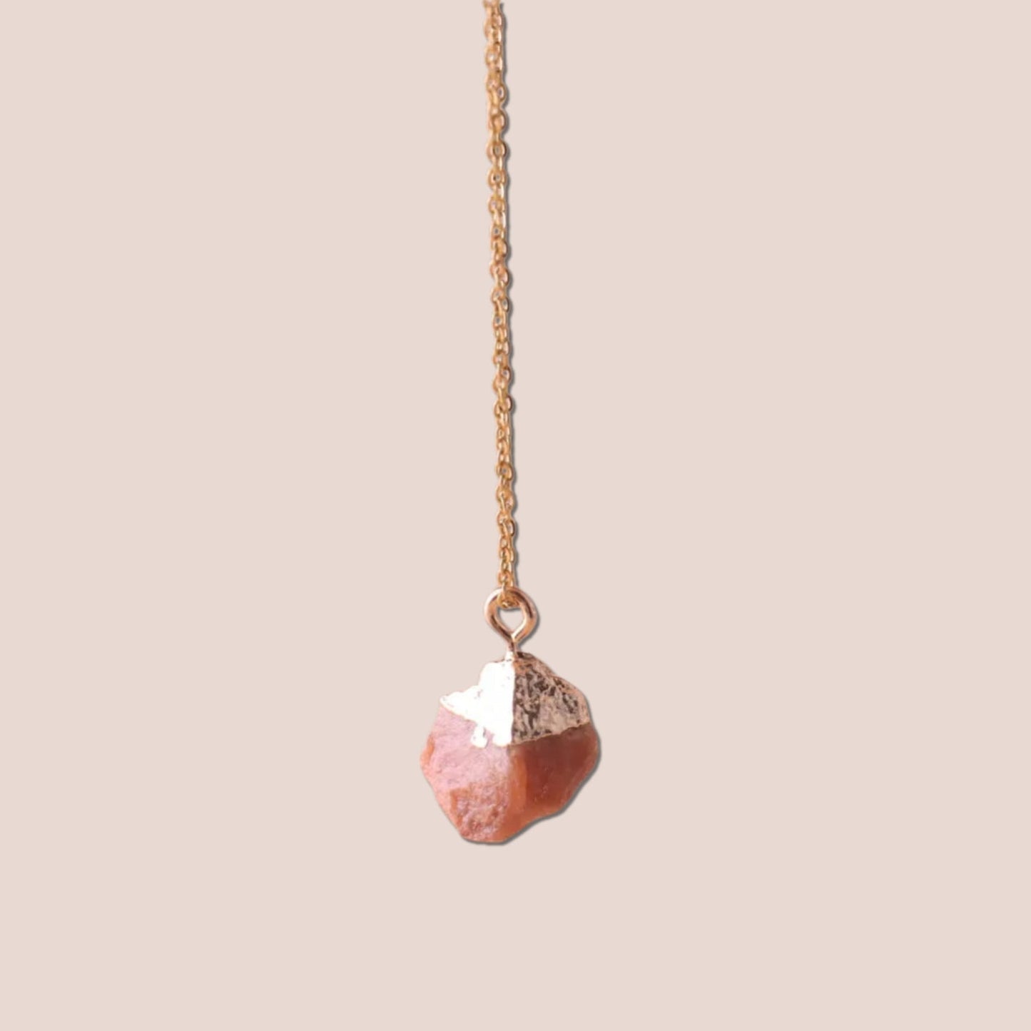 Raw Cut Lucky Charm Gemstone Necklace - Laurel Jewel