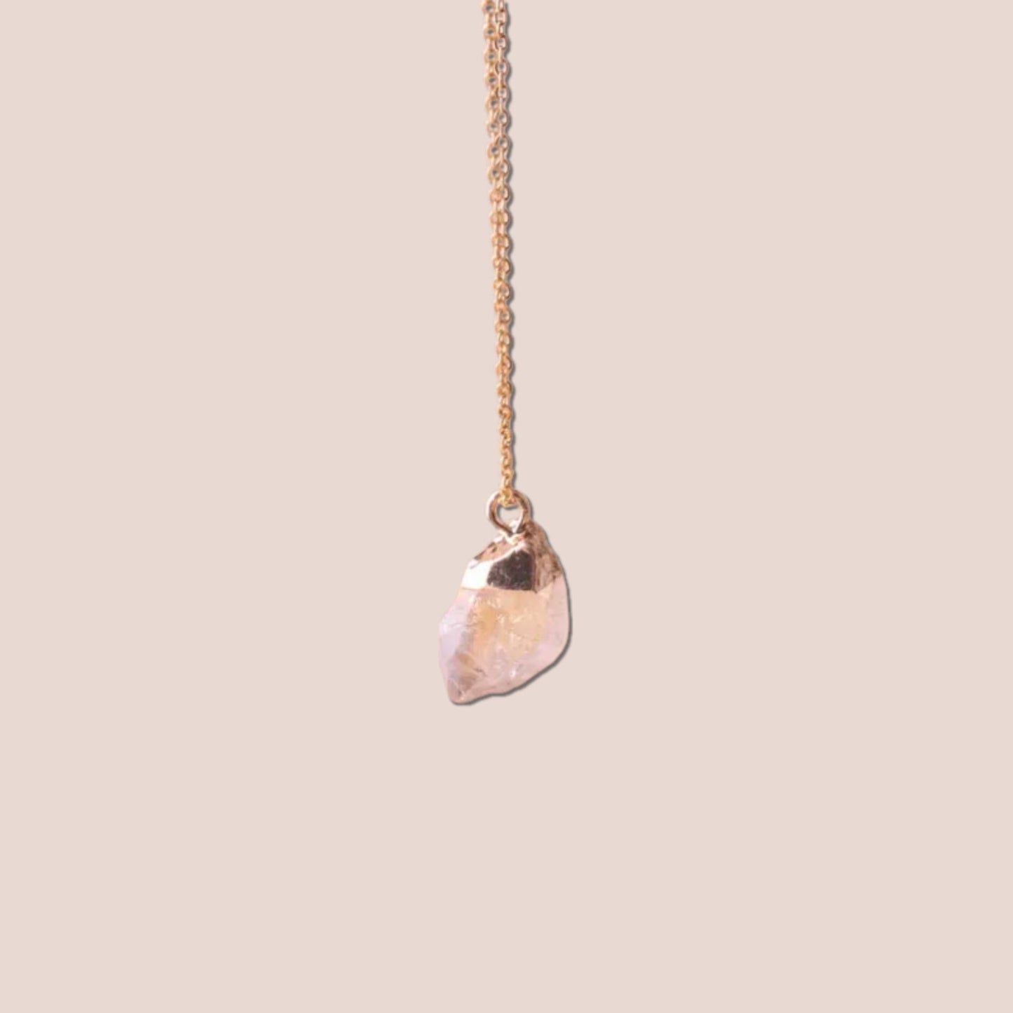 Raw Cut Lucky Charm Gemstone Necklace - Laurel Jewel