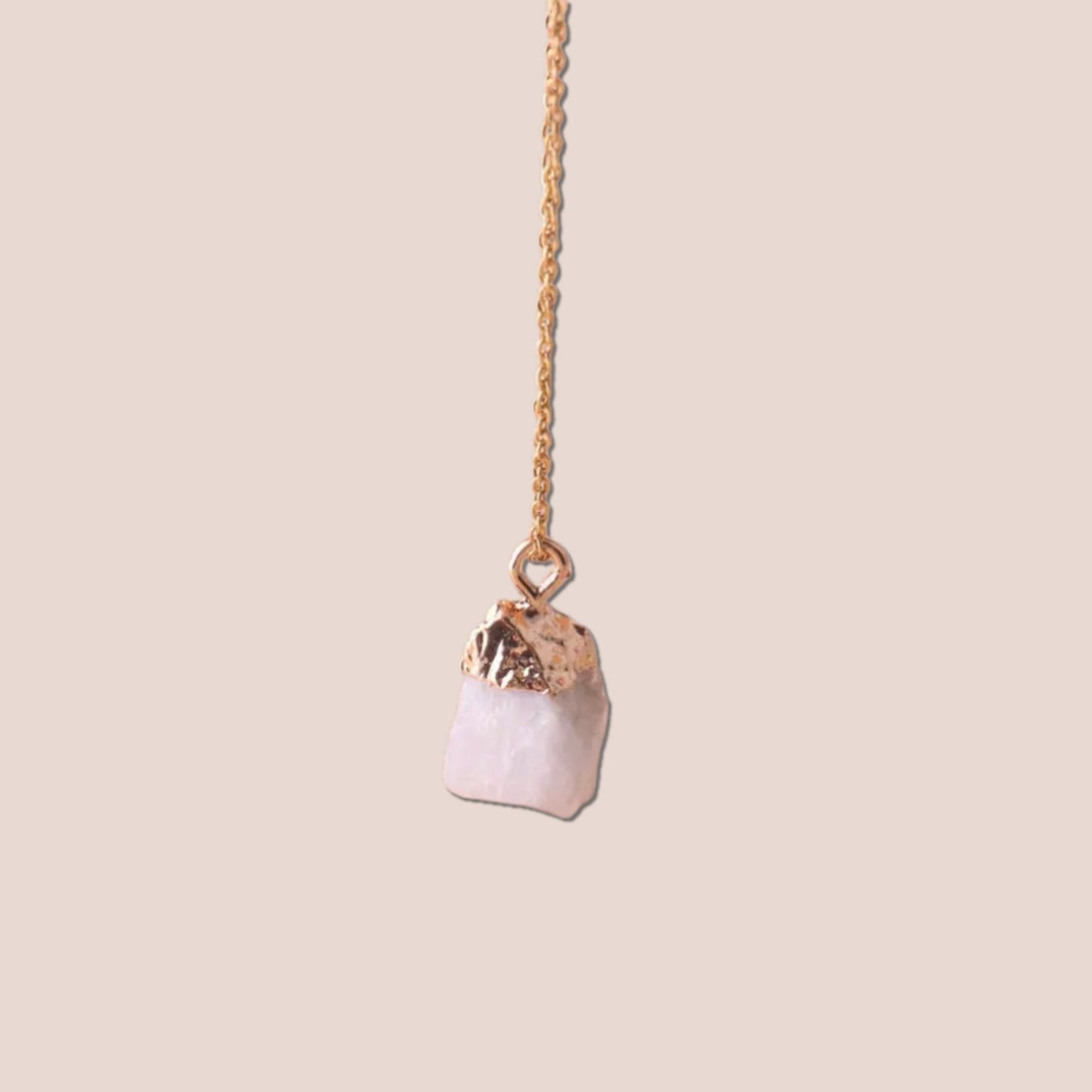 Raw Cut Lucky Charm Gemstone Necklace - Laurel Jewel