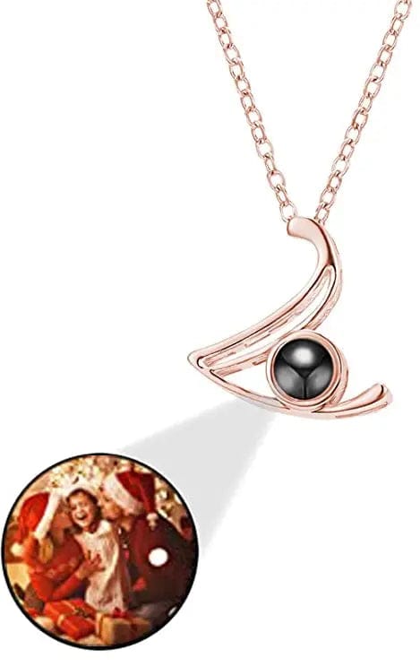 Personalised Photo Projection Initial Necklace - Upload Your Photo 0 Custom Items