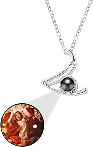 Personalised Photo Projection Initial Necklace - Upload Your Photo 0 Custom Items