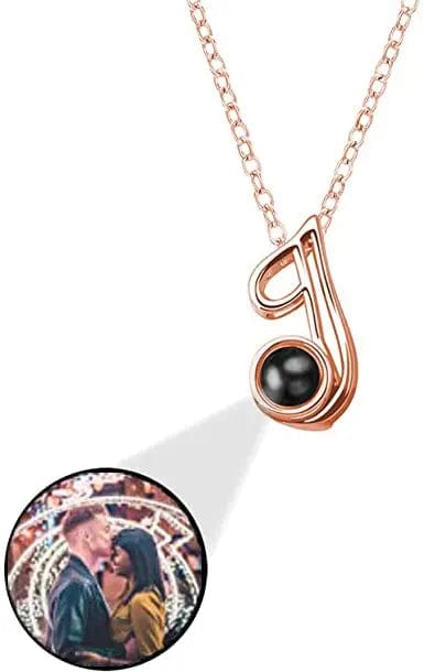 Personalised Photo Projection Initial Necklace - Upload Your Photo 0 Custom Items