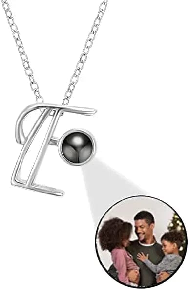 Personalised Photo Projection Initial Necklace - Upload Your Photo 0 Custom Items