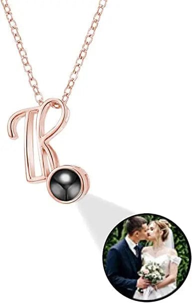 Personalised Photo Projection Initial Necklace - Upload Your Photo 0 Custom Items