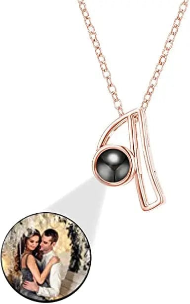 Personalised Photo Projection Initial Necklace - Upload Your Photo 0 Custom Items