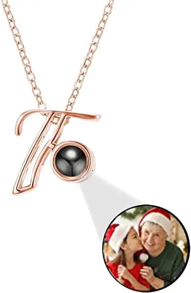 Personalised Photo Projection Initial Necklace - Upload Your Photo 0 Custom Items