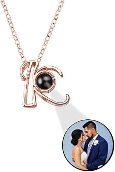 Personalised Photo Projection Initial Necklace - Upload Your Photo 0 Custom Items