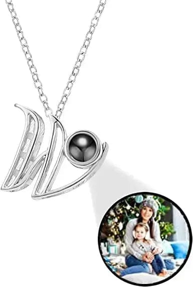 Personalised Photo Projection Initial Necklace - Upload Your Photo 0 Custom Items