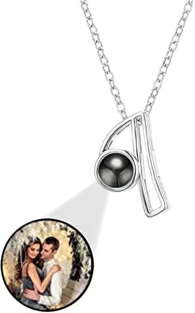 Personalised Photo Projection Initial Necklace - Upload Your Photo 0 Custom Items