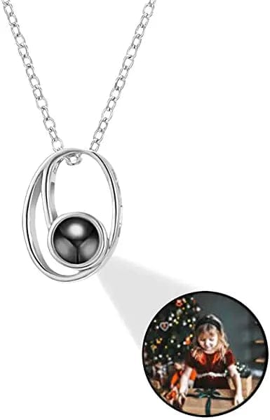 Personalised Photo Projection Initial Necklace - Upload Your Photo 0 Custom Items