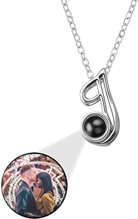 Personalised Photo Projection Initial Necklace - Upload Your Photo 0 Custom Items