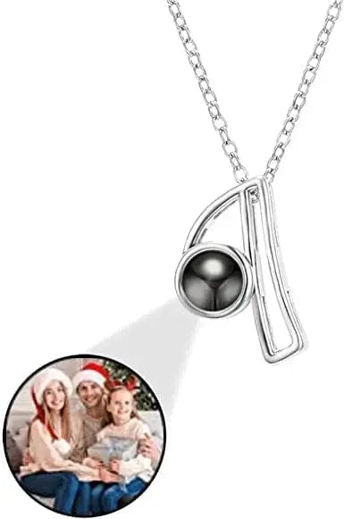 Personalised Photo Projection Initial Necklace - Upload Your Photo 0 Custom Items